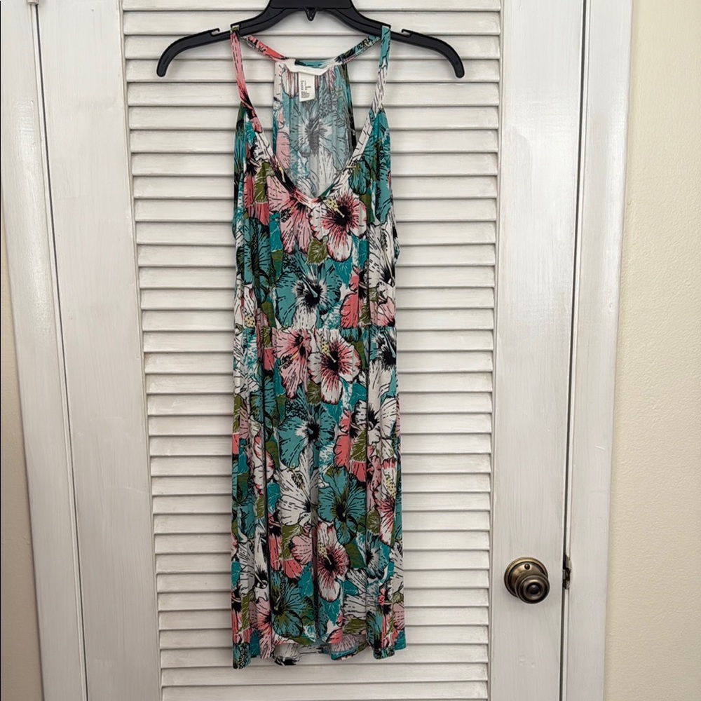 H&M tropical print coverup